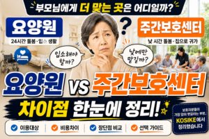 요양원과 주간보호센터 차이, 우리 부모님은 어디가 맞을까?