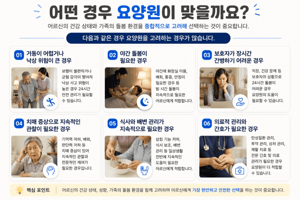 요양원과 주간보호센터 차이 어떤 경우 요양원이 맞을까