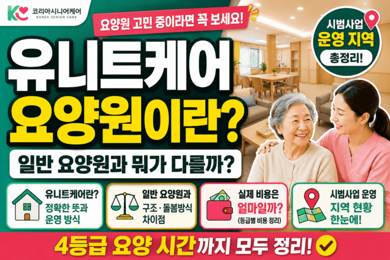 유니트케어 요양원 뜻, 일반 요양원과 무엇이 다를까요?