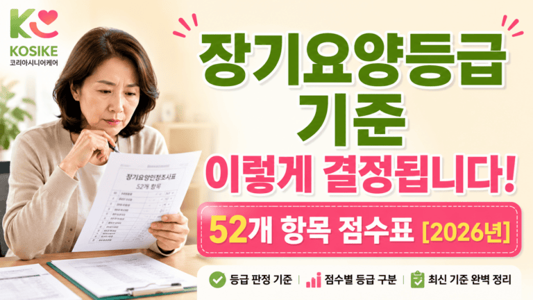 2026년 장기요양등급 기준, 어떻게 결정될까요?