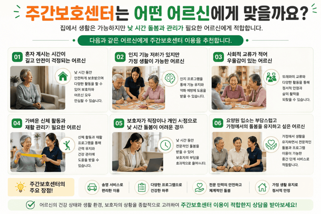 어떤 주간보호센터가 맞을