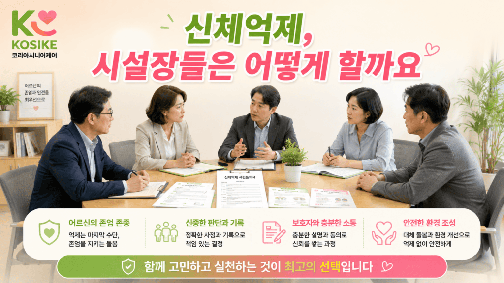 콧줄 신체억제 동의서 보호자 시설장 갈등 노인복지법