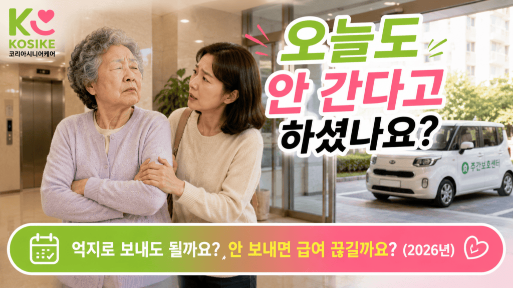 주간보호센터 가기 싫다는 어르신 보호자 설득 2026년