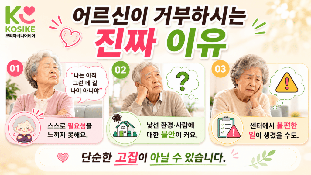 주간보호센터 거부 이유 자존심 낯선환경 불편감