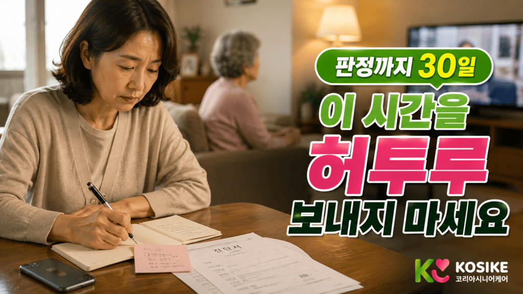 장기요양 인정조사 준비 보호자 메모 장면